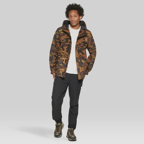 BASS OUTDOOR Storm Camouflage Water-Resistant Hiking Tech Olive Camo Jacket - Picture 5 of 7